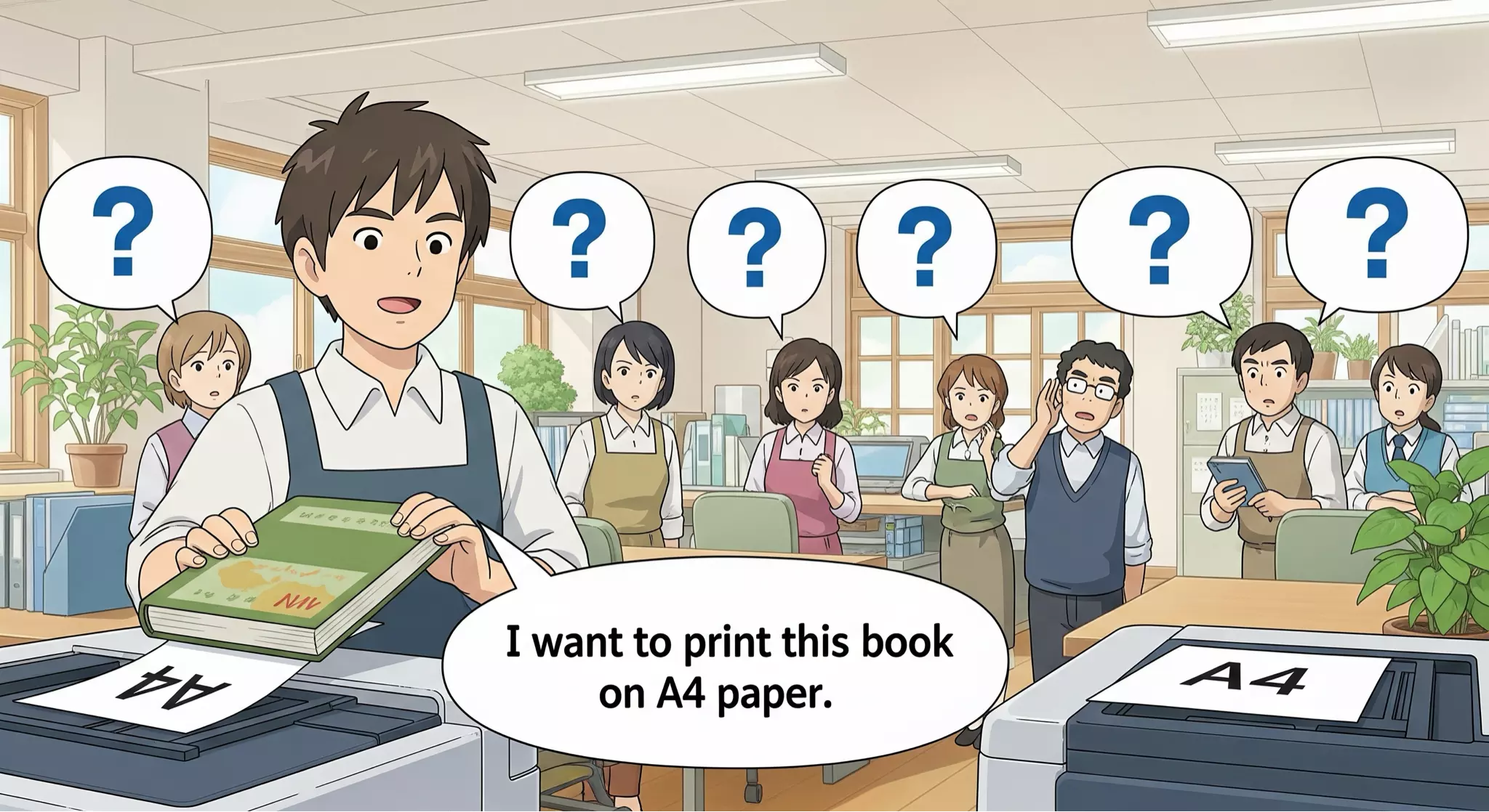 本をA4に印刷